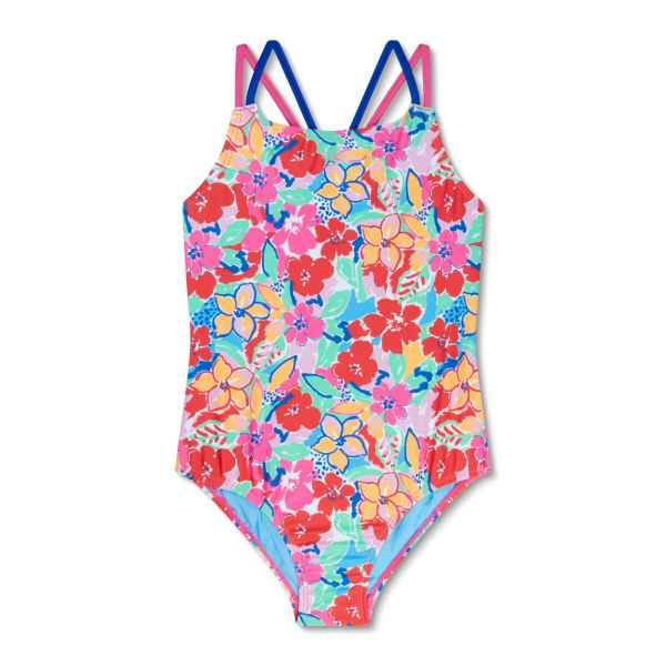 Speedo Girls Strappy 1-Piece-Tranquil Blue