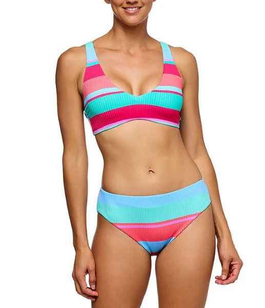 Next Bermuda Strip V Neck Swimsuit Top