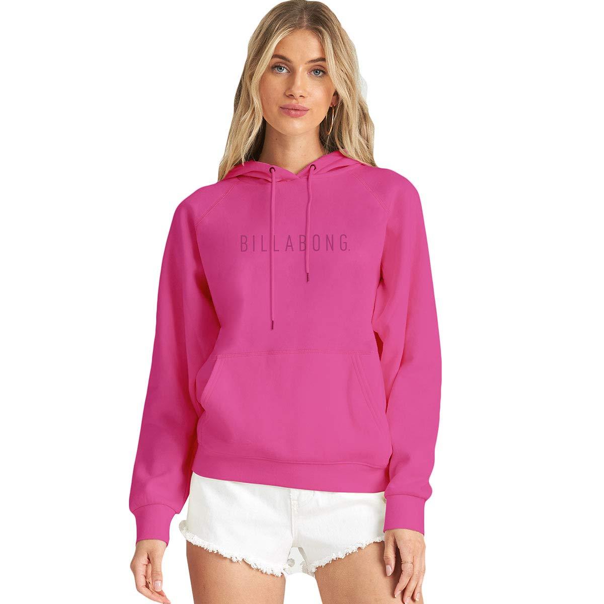 VTG Y2K Billabong Womens Full Zip Up Hoodie Sweatshirt Brown Pink