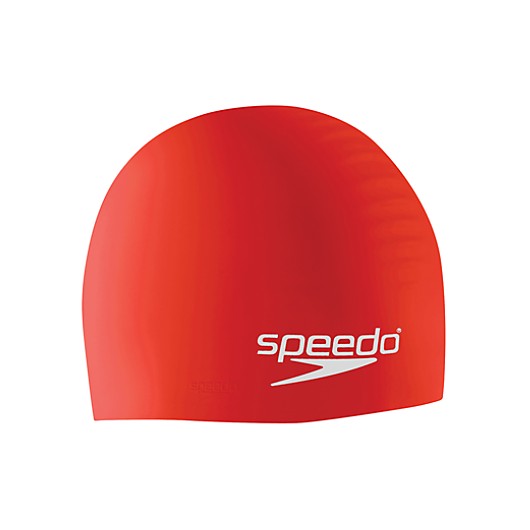 Speedo Solid Silicone Cap - Elastomeric Fit - One Size - White